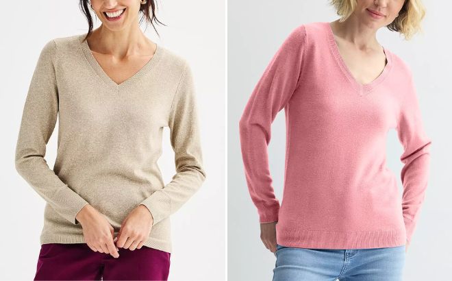 Croft Barrow The Extra Soft V Neck Sweater