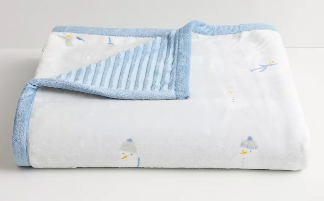 Cuddl Duds Reversible Plush Ribbed Throw Blanket