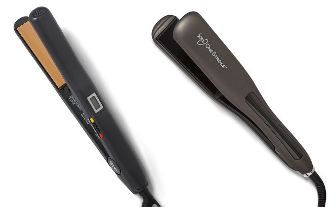 Digital Ceramic Titanium 1 Inch Styling Iron and Ion One Stroke Flat Iron 1 5 Inch