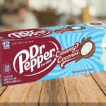 Dr Pepper Creamy Coconut Soda 12 Pack on the Table