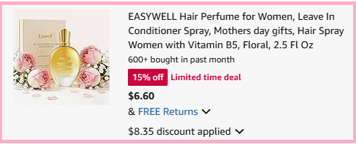 Easywell Womens Hair Perfume Checkout Page