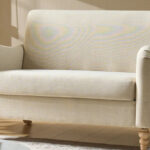 Farmhouse Linen Upholstery Loveseat
