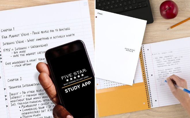 Five Star Notebook with Study App