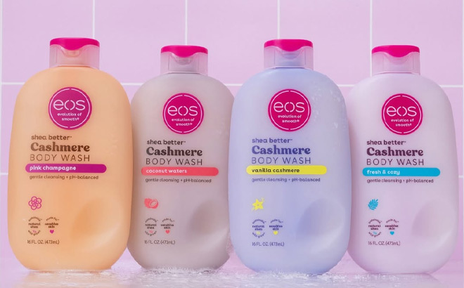 Four eos Body Washes