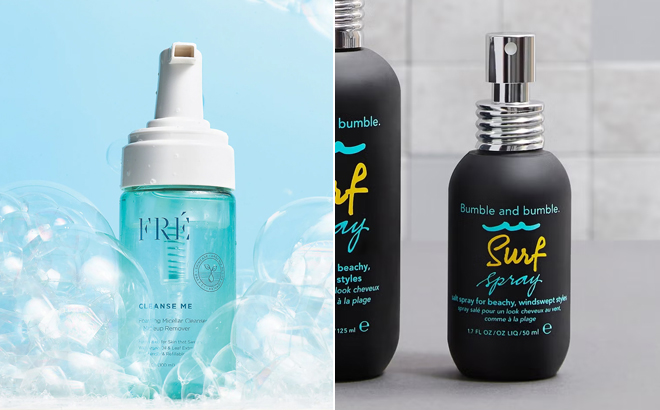 Fre Cleanse Me and Bumble and Bumble Surf Spray