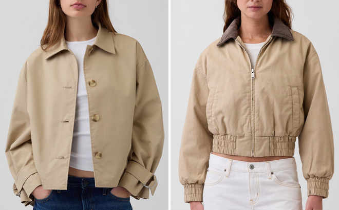 GAP Oversized Crop Trench Jacket