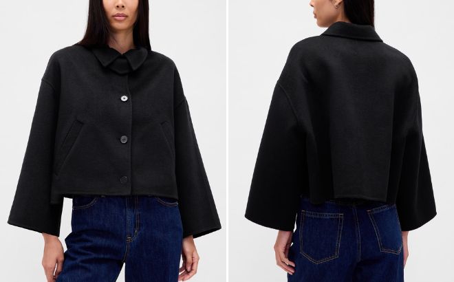 GAP Wool Blend Swing Jacket