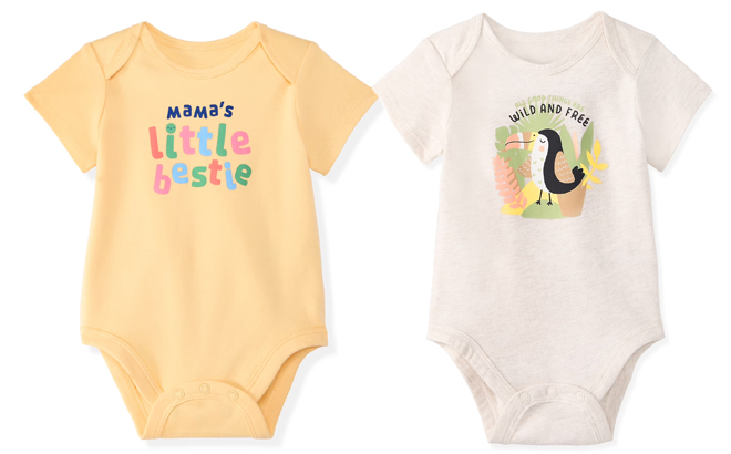 Garanimals Newborn Baby Boy Cotton Lap Shoulder Short Sleeve Bodysuit