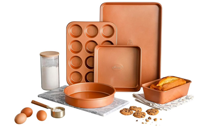 Gotham Steel Non Stick Ceramic 5 Piece Bakeware Set