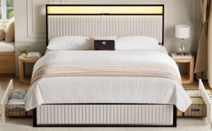 Gunaito Platform Bed Frame with Headboard