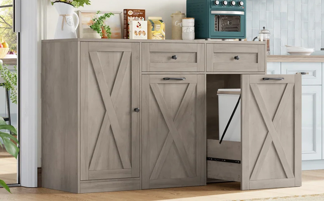 HOMECHO Tilt Out Trash Cabinet HOMECHO Tilt Out Trash Cabinet