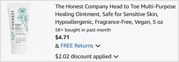 Honest Healing Head To Toe Ointment at Checkout