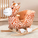 Kids Plush Rocking Giraffe Ride On Chair