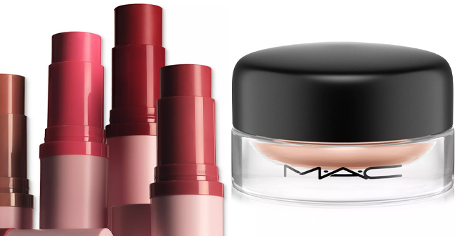 Kylie Cosmetics Powder Blush Stick and MAC Pro Longwear Paint Pot Cream Eyeshadow