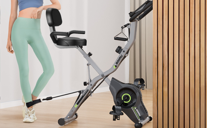 Lady Using Home Bike