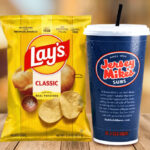 Lays Chips and Jersey Mikes Drink on the Table