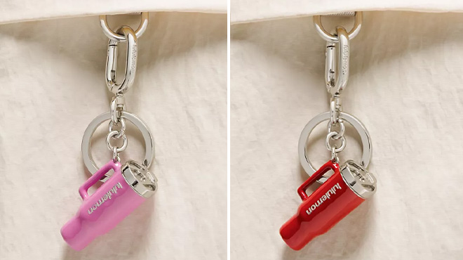 Lululemon Tumbler Charm Keychains