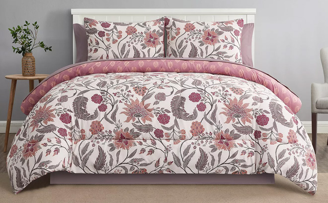 Macys Giada 8 Piece Floral Reversible Comforter Set