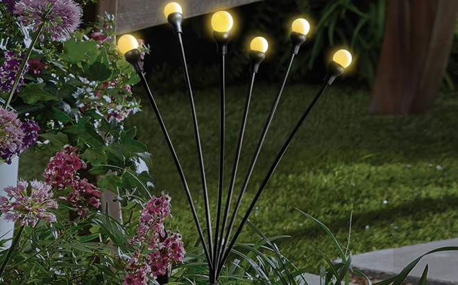 Mainstays Outdoor 6 LED Solar Fairy Lighting Stake