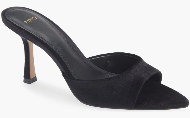 Mango Velvet Slide Sandal