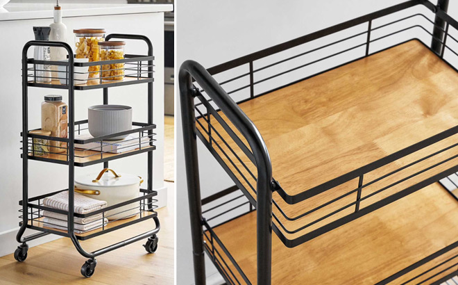 Members Mark 3 Tier Rolling Bar Cart