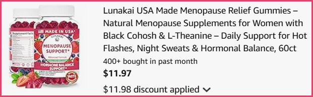 Menopause Relief Gummies at Checkout