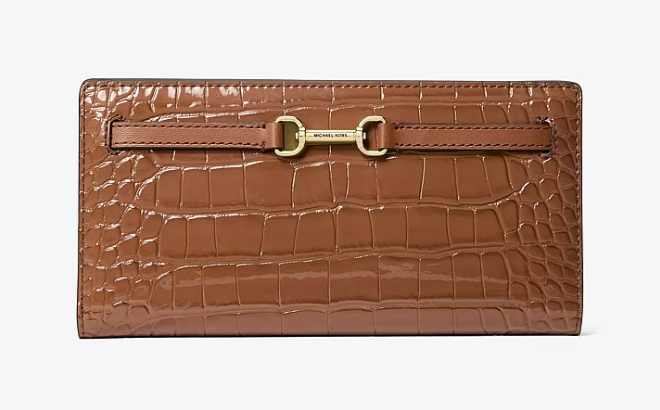 Michael Kors Carson Large Crocodile Embossed Wallet