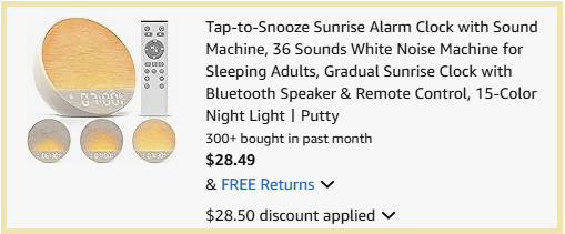 Mofoyeah Sunrise Alarm Clock with Sound Machine Checkout Page