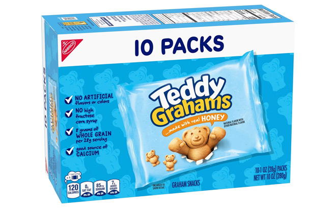 Nabisco Teddy Grahams Honey Kids Snack 10 Pack