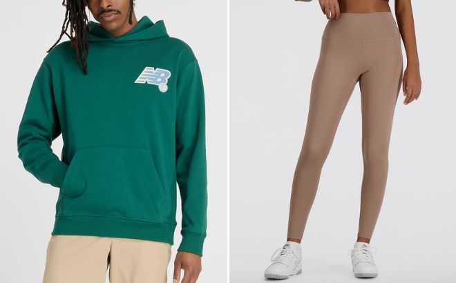 New Balance Mens Athletics Relaxed League Hoodie and Sydneys Signature Collection x NB High Rise Leggings