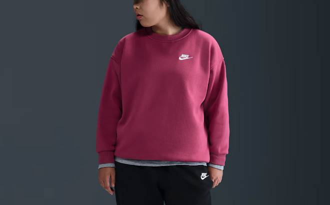 Nike Sportswear Club Fleece Big Kids Oversized Sweatshirt