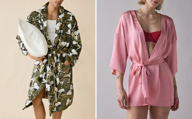 Peanuts Snoopy Camo Pattern Robe