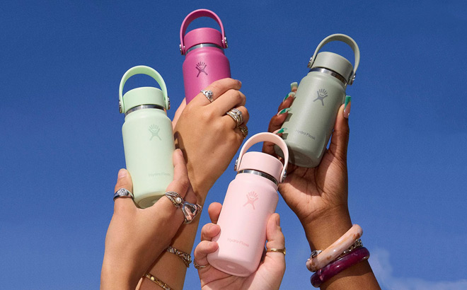 People Hoding Hydro Flask Micro Bottles