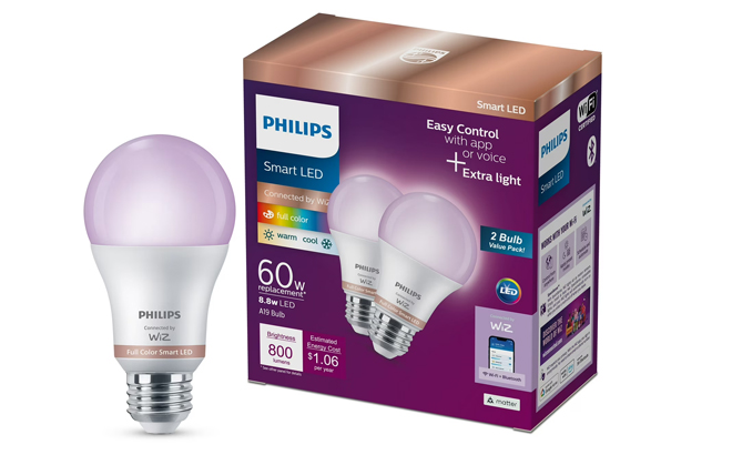 Philips Smart Wi Fi Connected LED 60 Watt A19 Light Bulb