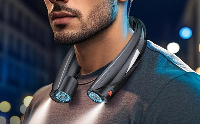 Portable Neck Fan with LED Book Ligh