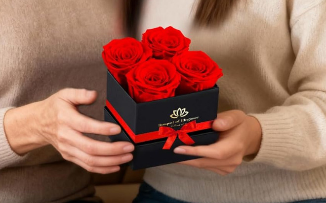 Preserved Flower Roses in A Box