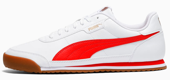 Puma Turino II Sneaker in White Red Puma Turino II Sneaker in White Red