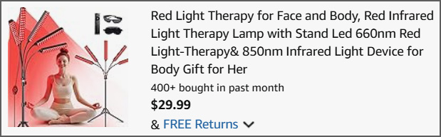Red Infrared Light Therapy Lamp at Checkout