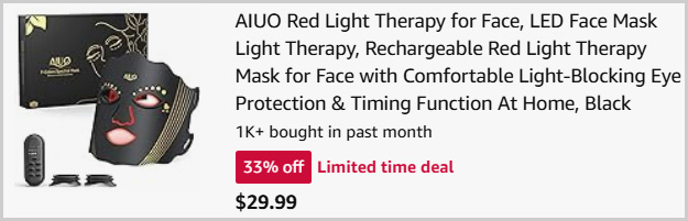 Red Light Therapy Face Mask at Checkout