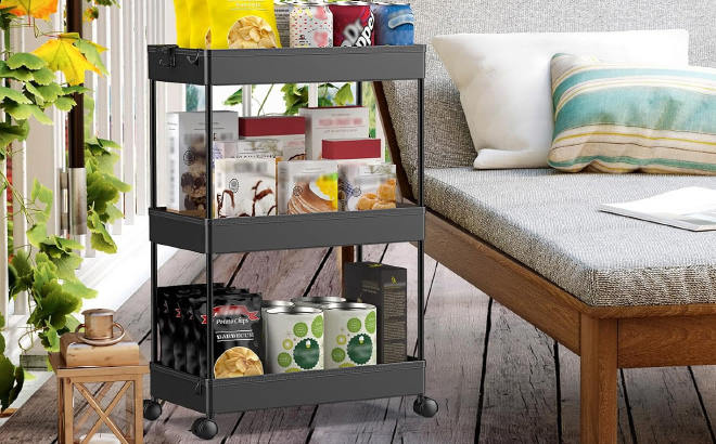 SPACEKEEPER 3 Tier Rolling Storage Cart