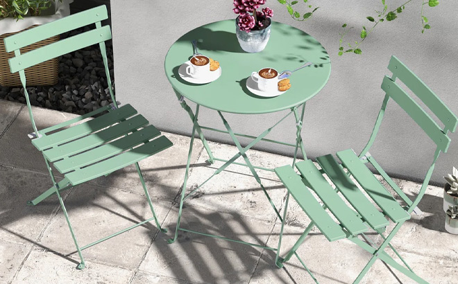 Shelah Premium Steel 3 Piece Patio Bistro Set