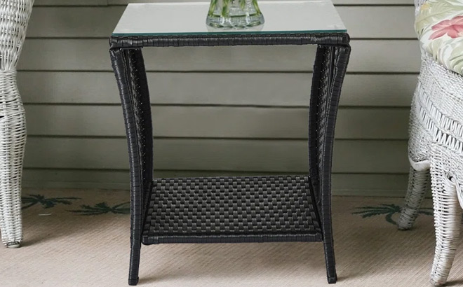 Square Metal Outdoor Side Table