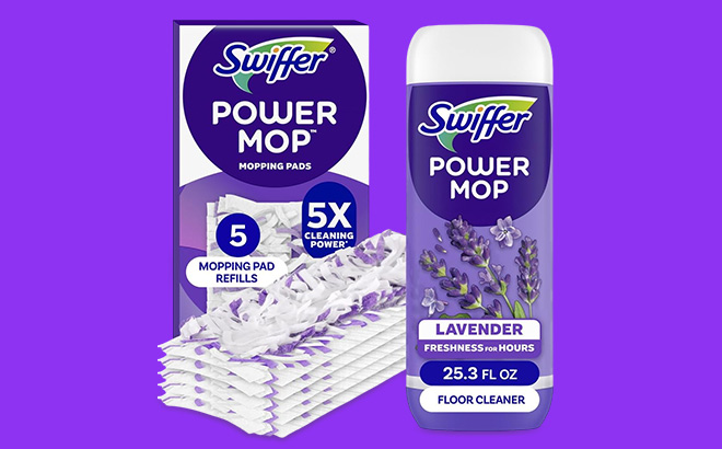 Swiffer Power Mop Pad Refills Cleaner