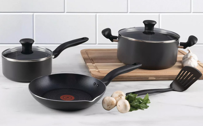 T Fal Initiatives Aluminum 6 Piece Cookware Set