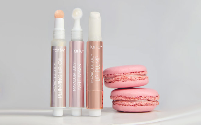 Tarte Lil Treats Maracuja Juicy Lip Trio on the Table