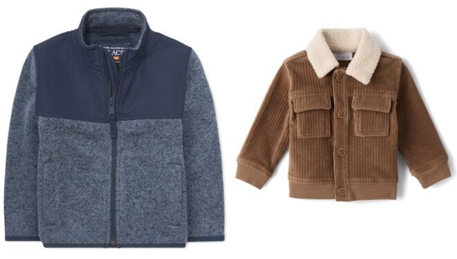 The Childrens Place Baby And Toddler Boys Sweater Fleece Trail Jacket and Baby Boys Faux Cord Utility Jacket The Childrens Place Baby And Toddler Boys Sweater Fleece Trail Jacket and Baby Boys Faux Cord Utility Jacket
