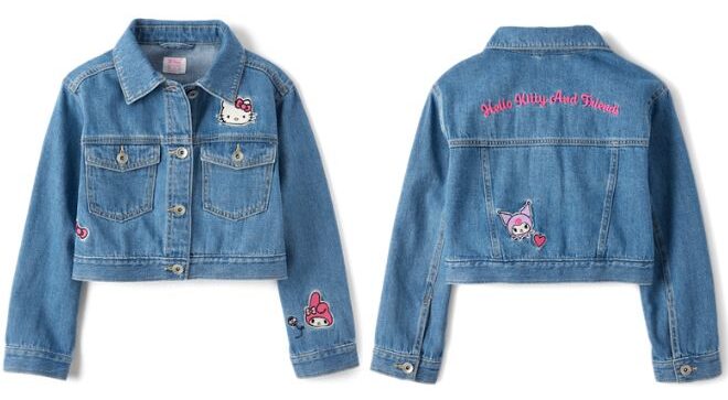 The Childrens Place x Hello Kitty Embroidered Denim Jacket The Childrens Place x Hello Kitty Embroidered Denim Jacket