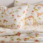 Urban Outfitters Finley Frame Patterned Core Duvet Set in Cream Color