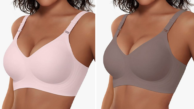 Vertvie Womens Wireless Jelly Bras