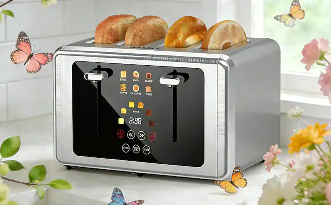 WHALL 4 Slice Touchscreen Toaster